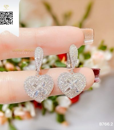 Bông Tai Kim Cương B7662 Kim Cương Giá Tốt
