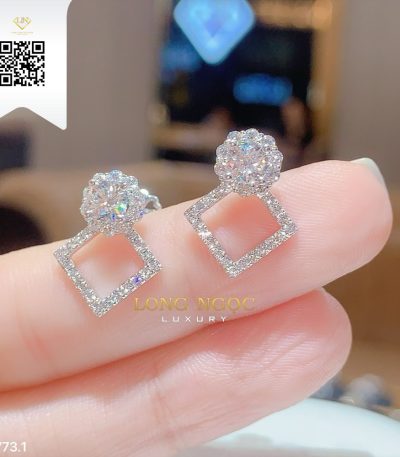 Bông Tai Kim Cương B7731 Kim Cương Giá Tốt