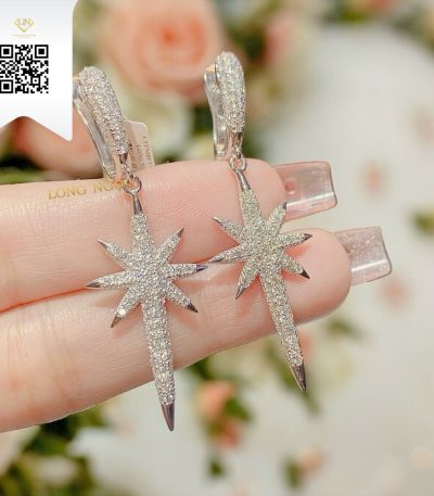 Bông Tai Kim Cương B774 Kim Cương Giá Tốt