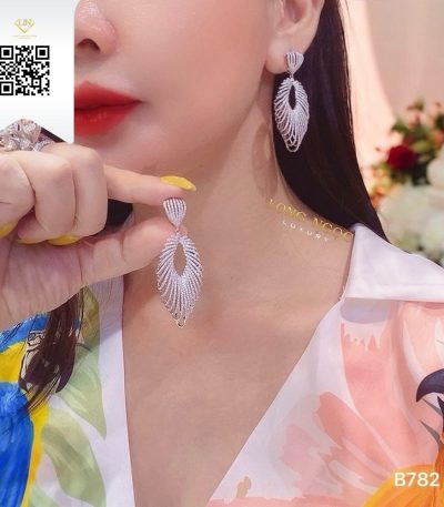 Bông Tai Kim Cương B782 Kim Cương Giá Tốt