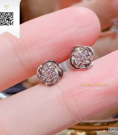 Bông Tai Kim Cương B7841 Kim Cương Giá Tốt