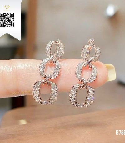 Bông Tai Kim Cương B786 Kim Cương Giá Tốt