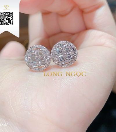 Bông Tai Kim Cương B787 Kim Cương Giá Tốt
