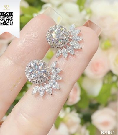 Bông Tai Kim Cương B7961 Kim Cương Giá Tốt