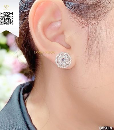 Bông Tai Kim Cương B8914 Kim Cương Giá Tốt