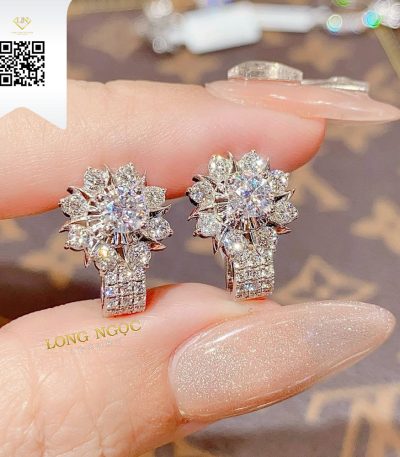Bông Tai Kim Cương B9614 Kim Cương Giá Tốt