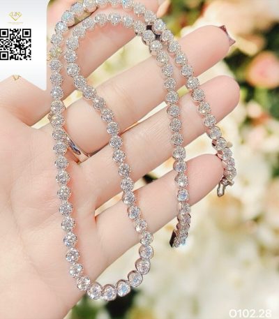 Dây Chuyền Kim Cương O10228 Kim Cương Giá Tốt