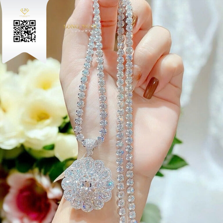 Dây Chuyền Kim Cương O10231 Kim Cương Giá Tốt