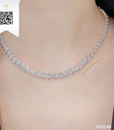 Dây Chuyền Kim Cương O10248 Kim Cương Giá Tốt