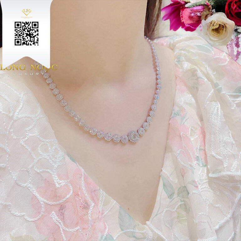 Dây Chuyền Kim Cương O13311 Kim Cương Giá Tốt