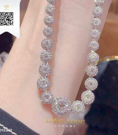 Dây Chuyền Kim Cương O13312 Kim Cương Giá Tốt