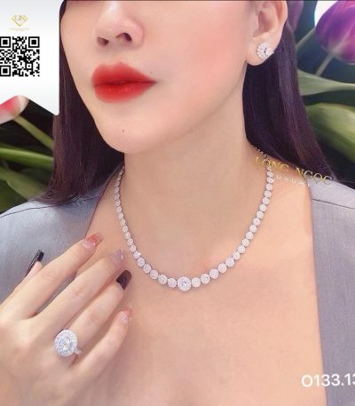 Dây Chuyền Kim Cương O13313 Kim Cương Giá Tốt