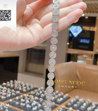 Dây Chuyền Kim Cương O13314 Kim Cương Giá Tốt