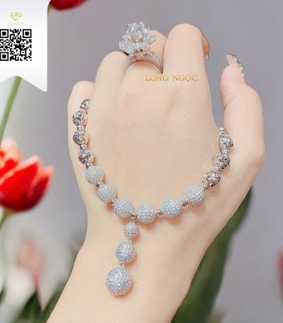 Dây Chuyền Kim Cương O4391 Kim Cương Giá Tốt