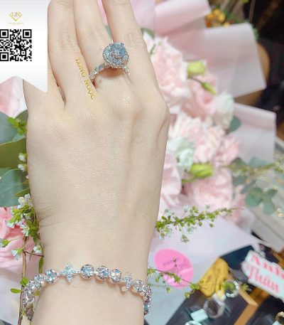 Lắc Tay Kim Cương L1554 Kim Cương Giá Tốt