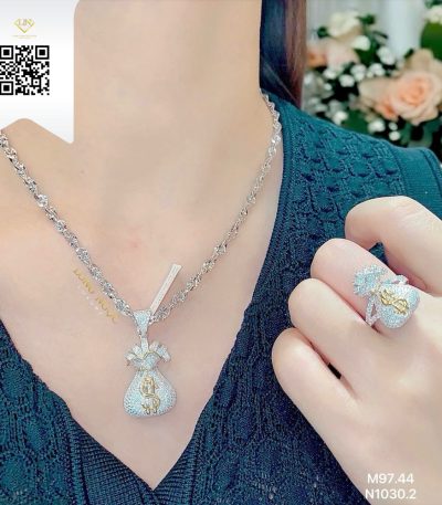 Mặt Dây Kim Cương M9744 Kim Cương Giá Tốt