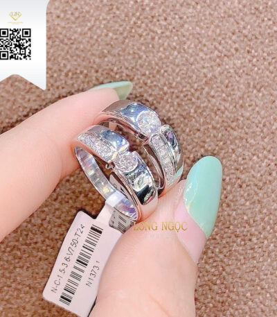 Nhẫn Cặp Kim Cương N1373 Kim Cương Giá Tốt