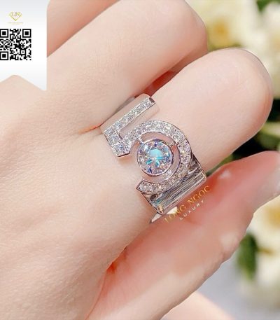 Nhẫn Chữ Kim Cương N12712 Kim Cương Giá Tốt