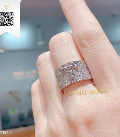 Nhẫn Chữ Kim Cương N1374 Dương Trần Daimond