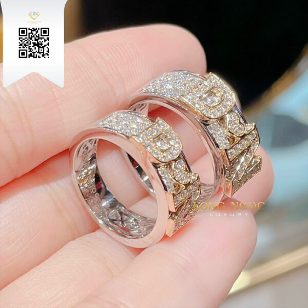 Nhẫn Chữ Kim Cương N15296 Dương Trần Daimond