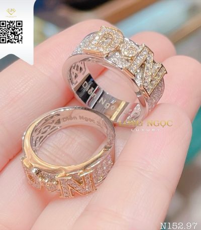Nhẫn Chữ Kim Cương N15296 Kim Cương Giá Tốt
