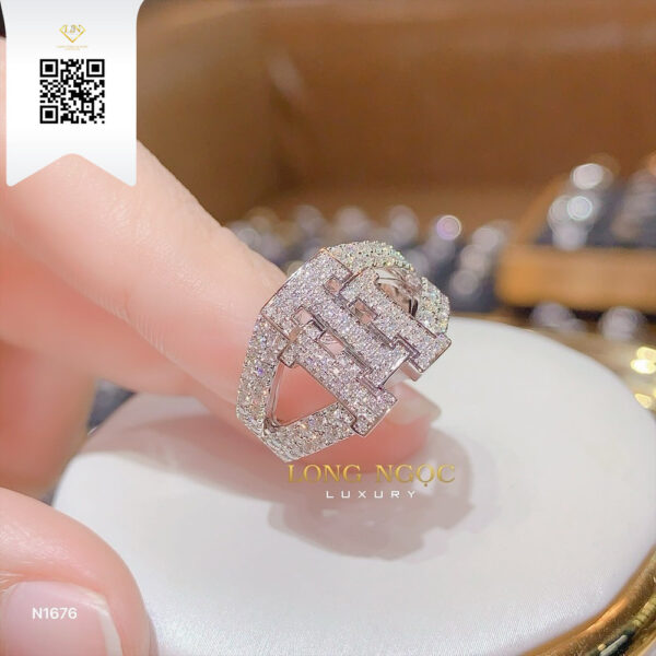 Nhẫn Chữ Kim Cương N1676 Dương Trần Daimond