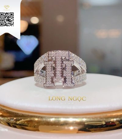 Nhẫn Chữ Kim Cương N1676 Kim Cương Giá Tốt
