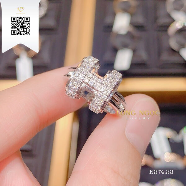 Nhẫn Chữ Kim Cương N27422 Dương Trần Daimond