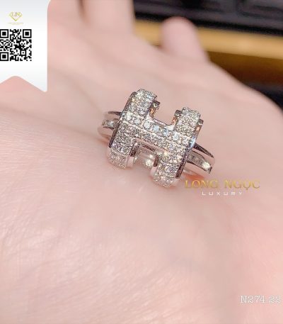 Nhẫn Chữ Kim Cương N27422 Kim Cương Giá Tốt
