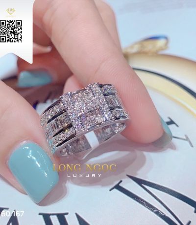 Nhẫn Chữ Kim Cương N460167 Kim Cương Giá Tốt