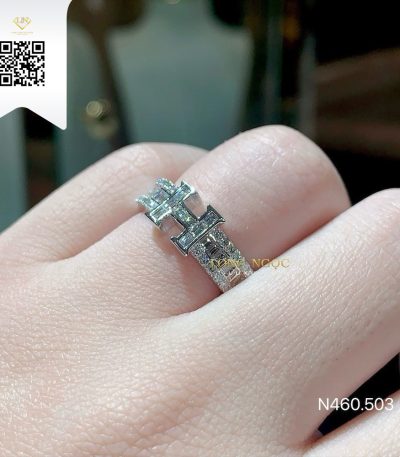Nhẫn Chữ Kim Cương N460503 Kim Cương Giá Tốt