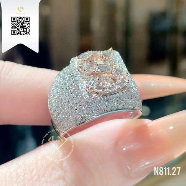 Nhẫn Chữ Kim Cương N81127 Dương Trần Daimond