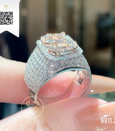 Nhẫn Chữ Kim Cương N81127 Kim Cương Giá Tốt