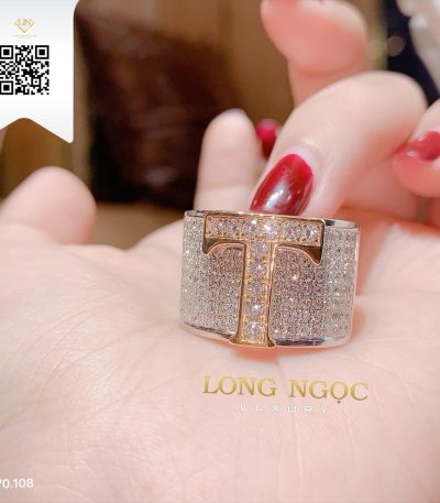 Nhẫn Chữ T Kim Cương N70108 Dương Trần Daimond