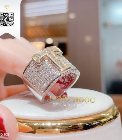 Nhẫn Chữ T Kim Cương N70108 Kim Cương Giá Tốt