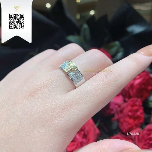 Nhẫn Chữ T Kim Cương N70128 Dương Trần Daimond