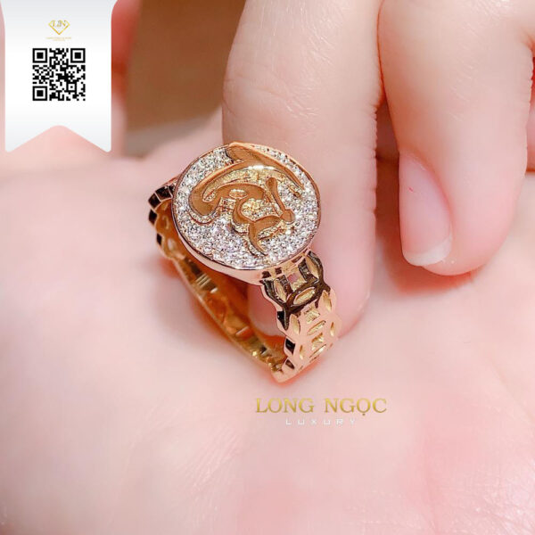 Nhẫn Chữ Tài Kim Cương N141517 Dương Trần Daimond