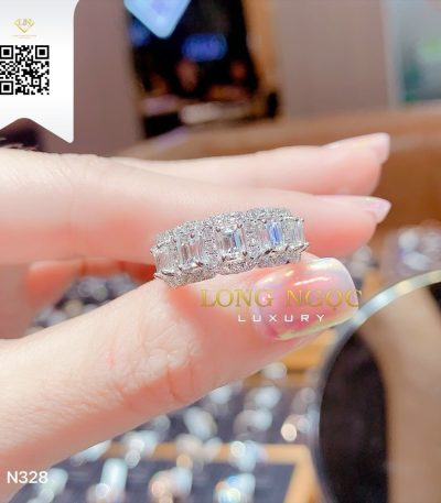 Nhẫn Kết Kim Cương N328 Kim Cương Giá Tốt