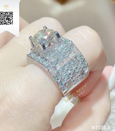 Nhẫn Nam Kim Cương N11358 Kim Cương Giá Tốt