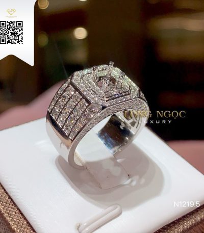Nhẫn Nam Kim Cương N12195 Kim Cương Giá Tốt