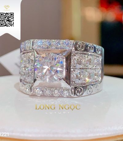 Nhẫn Nam Kim Cương N1221 Kim Cương Giá Tốt