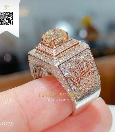 Nhẫn Nam Kim Cương N12775 Kim Cương Giá Tốt