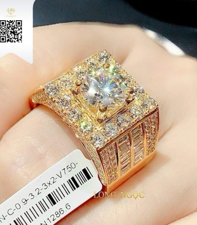 Nhẫn Nam Kim Cương N12866 Kim Cương Giá Tốt