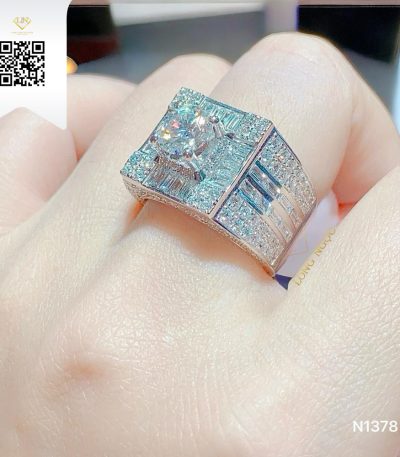 Nhẫn Nam Kim Cương N1378 Kim Cương Giá Tốt