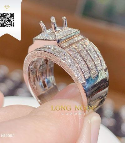 Nhẫn Nam Kim Cương N14091 Kim Cương Giá Tốt