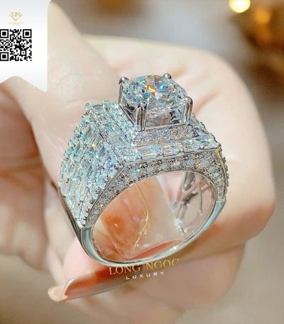 Nhẫn Nam Kim Cương N15153 Kim Cương Giá Tốt