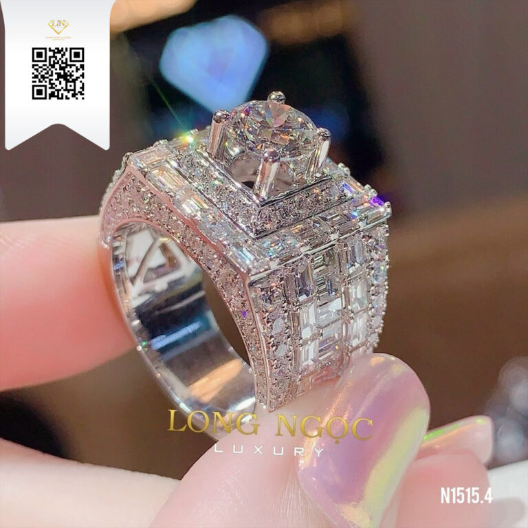 Nhẫn Nam Kim Cương N15154 Kim Cương Giá Tốt