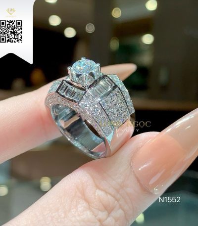 Nhẫn Nam Kim Cương N1552 Kim Cương Giá Tốt