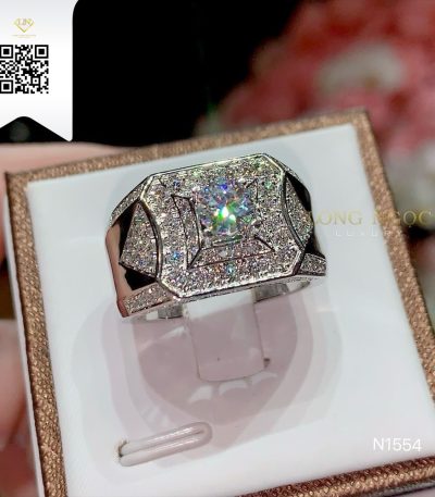Nhẫn Nam Kim Cương N1554 Kim Cương Giá Tốt
