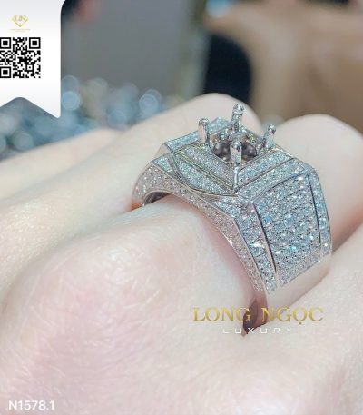 Nhẫn Nam Kim Cương N15781 Kim Cương Giá Tốt